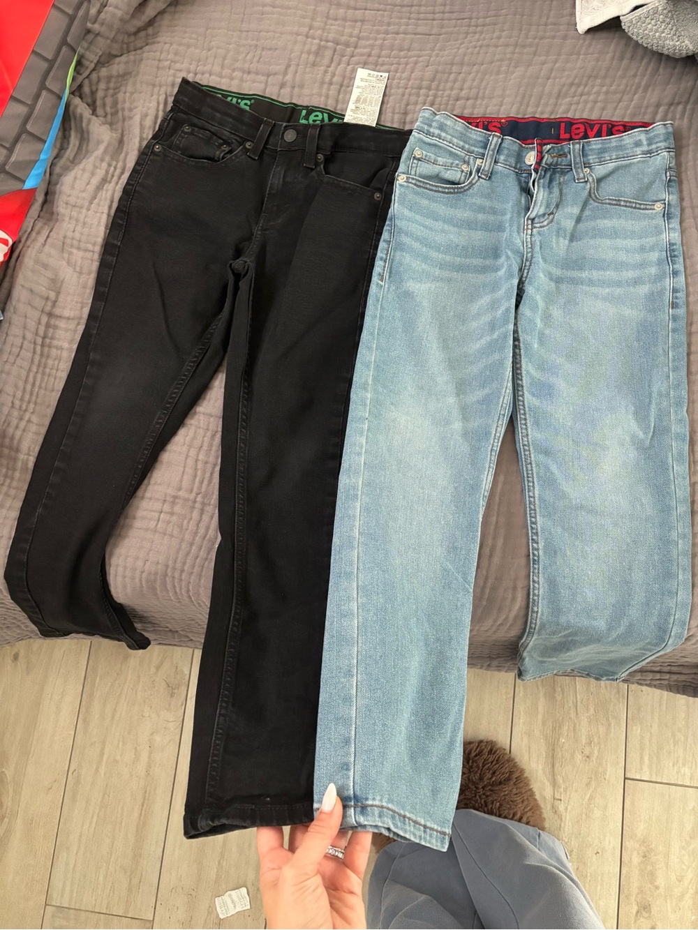 Levi's boys Straight Leg Jeans - Black & Light Blue Denim size 10 boys new